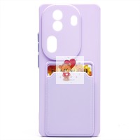 Чехол-накладка для OPPO Reno 11 Pro (светло-фиолетовый) - SC337 с картхолдером