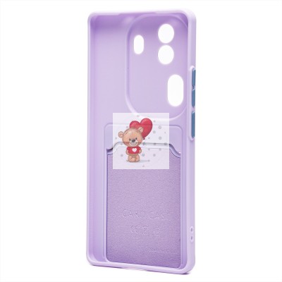 Чехол-накладка для OPPO Reno 11 Pro (светло-фиолетовый) - SC337 с картхолдером