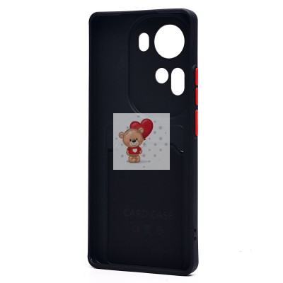 Чехол-накладка для OPPO Reno 11 (черный) - SC337 с картхолдером Чехол-накладка для OPPO Reno 11 (черный) - SC337 с картхолдером