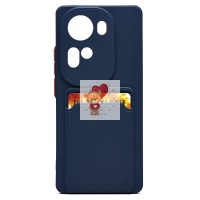 Чехол-накладка для OPPO Reno 11 (темно-синий) - SC337 с картхолдером Чехол-накладка для OPPO Reno 11 (темно-синий) - SC337 с картхолдером
