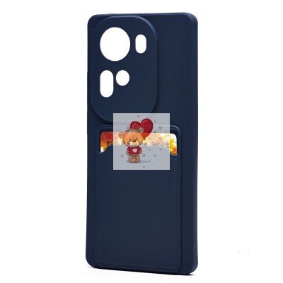 Чехол-накладка для OPPO Reno 11 (темно-синий) - SC337 с картхолдером Чехол-накладка для OPPO Reno 11 (темно-синий) - SC337 с картхолдером