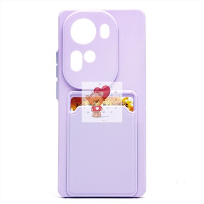 Чехол-накладка для OPPO Reno 11 (светло-фиолетовый) - SC337 с картхолдером