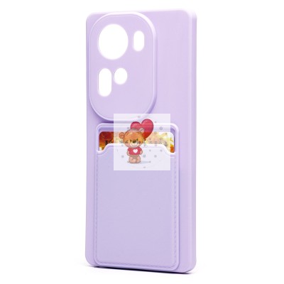 Чехол-накладка для OPPO Reno 11 (светло-фиолетовый) - SC337 с картхолдером Чехол-накладка для OPPO Reno 11 (светло-фиолетовый) - SC337 с картхолдером