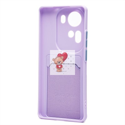 Чехол-накладка для OPPO Reno 11 (светло-фиолетовый) - SC337 с картхолдером Чехол-накладка для OPPO Reno 11 (светло-фиолетовый) - SC337 с картхолдером