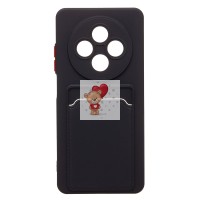 Чехол-накладка для OPPO Reno 12 F 4G (черный) - SC337 с картхолдером Чехол-накладка для OPPO Reno 12 F 4G (черный) - SC337 с картхолдером