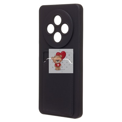 Чехол-накладка для OPPO Reno 12 F 4G (черный) - SC337 с картхолдером Чехол-накладка для OPPO Reno 12 F 4G (черный) - SC337 с картхолдером