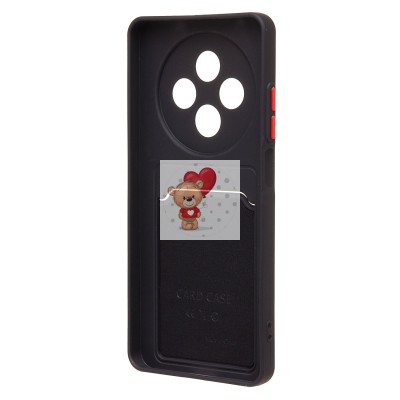 Чехол-накладка для OPPO Reno 12 F 4G (черный) - SC337 с картхолдером Чехол-накладка для OPPO Reno 12 F 4G (черный) - SC337 с картхолдером