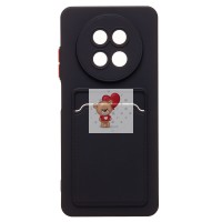 Чехол-накладка для Realme 12 5G (черный) - SC337 с картхолдером