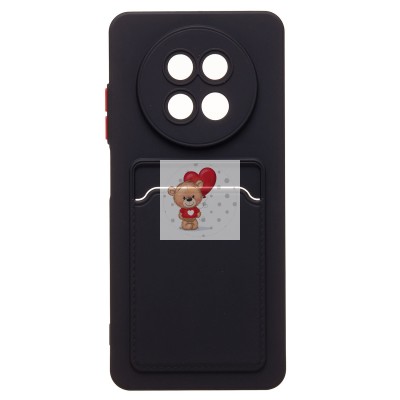 Чехол-накладка для Realme 12 5G (черный) - SC337 с картхолдером