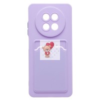 Чехол-накладка для Realme 12 5G (светло-фиолетовый) - SC337 с картхолдером