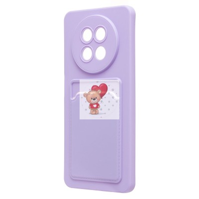 Чехол-накладка для Realme 12 5G (светло-фиолетовый) - SC337 с картхолдером