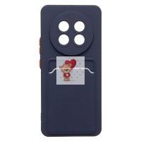 Чехол-накладка для Realme 13 Pro 5G Global (темно-синий) - SC337 с картхолдером