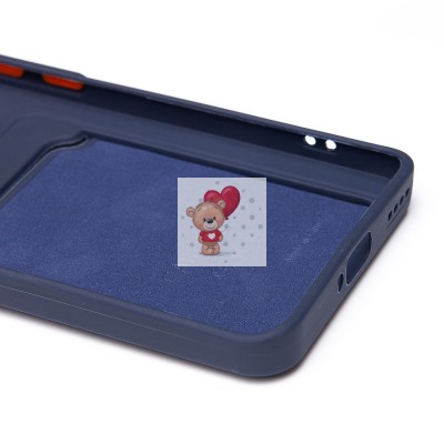 Чехол-накладка для Realme 13 Pro 5G Global (темно-синий) - SC337 с картхолдером