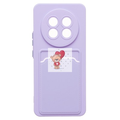 Чехол-накладка для Realme 13 Pro 5G Global (светло-фиолетовый) - SC337 с картхолдером