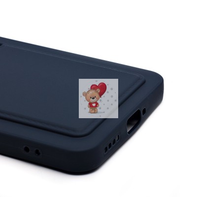 Чехол-накладка для Realme 14 5G Global (темно-синий) - SC337 с картхолдером