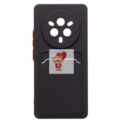 Чехол-накладка для Realme 14 Pro (черный) - SC337 с картхолдером