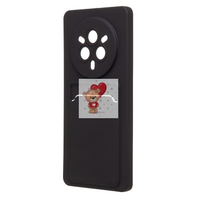 Чехол-накладка для Realme 14 Pro (черный) - SC337 с картхолдером