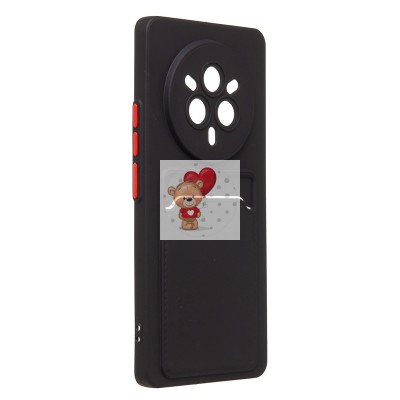 Чехол-накладка для Realme 14 Pro (черный) - SC337 с картхолдером