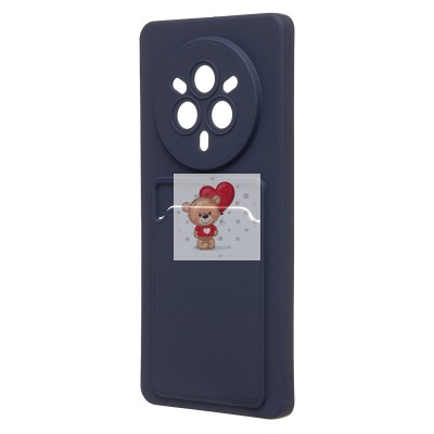 Чехол-накладка для Realme 14 Pro (темно-синий) - SC337 с картхолдером