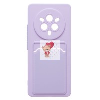 Чехол-накладка для Realme 14 Pro (светло-фиолетовый) - SC337 с картхолдером