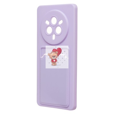 Чехол-накладка для Realme 14 Pro (светло-фиолетовый) - SC337 с картхолдером