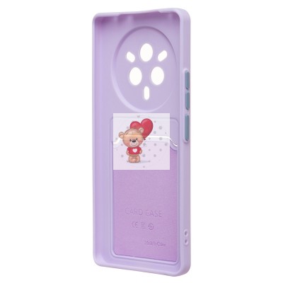 Чехол-накладка для Realme 14 Pro (светло-фиолетовый) - SC337 с картхолдером