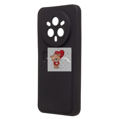 Чехол-накладка для Realme 14 Pro+ (черный) - SC337 с картхолдером