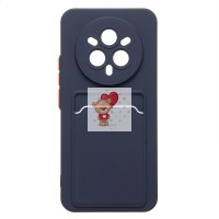 Чехол-накладка для Realme 14 Pro+ (темно-синий) - SC337 с картхолдером