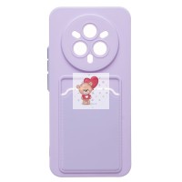 Чехол-накладка для Realme 14 Pro+ (светло-фиолетовый) - SC337 с картхолдером