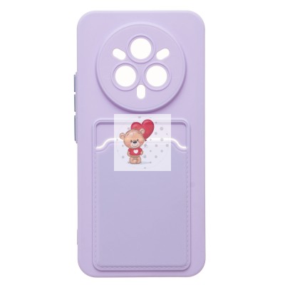 Чехол-накладка для Realme 14 Pro+ (светло-фиолетовый) - SC337 с картхолдером