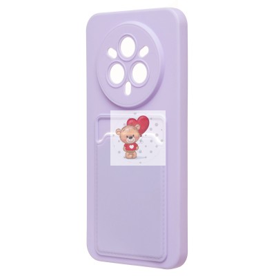 Чехол-накладка для Realme 14 Pro+ (светло-фиолетовый) - SC337 с картхолдером Чехол-накладка для Realme 14 Pro+ (светло-фиолетовый) - SC337 с картхолдером