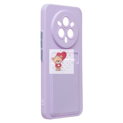 Чехол-накладка для Realme 14 Pro+ (светло-фиолетовый) - SC337 с картхолдером Чехол-накладка для Realme 14 Pro+ (светло-фиолетовый) - SC337 с картхолдером