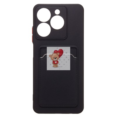 Чехол-накладка для Realme C63 4G (черный) - SC337 с картхолдером