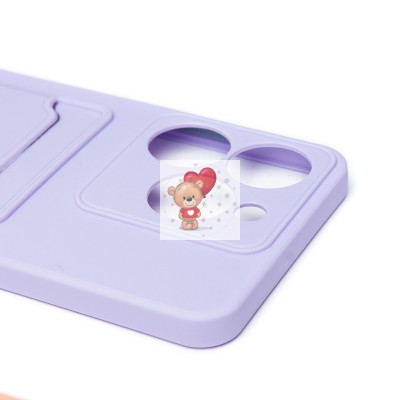 Чехол-накладка для Realme C63 4G (светло-фиолетовый) - SC337 с картхолдером