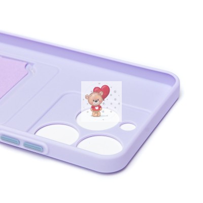 Чехол-накладка для Realme C63 4G (светло-фиолетовый) - SC337 с картхолдером