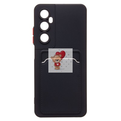 Чехол-накладка для Realme C65 (черный) - SC337 с картхолдером