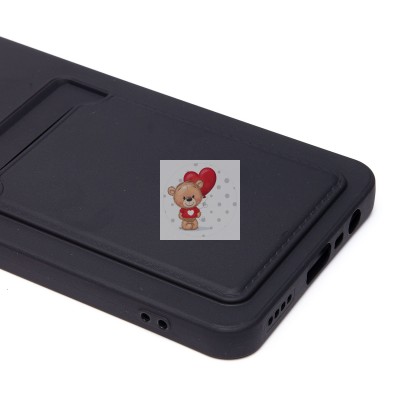 Чехол-накладка для Realme C65 (черный) - SC337 с картхолдером