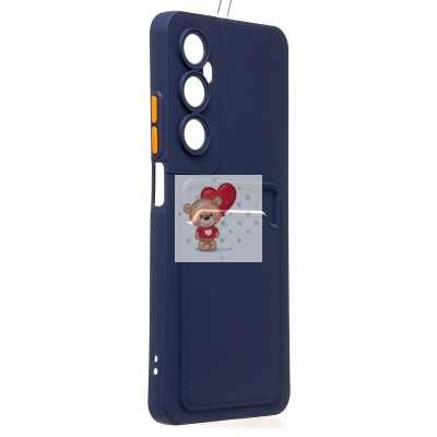 Чехол-накладка для Realme C65 (темно-синий) - SC337 с картхолдером Чехол-накладка для Realme C65 (темно-синий) - SC337 с картхолдером