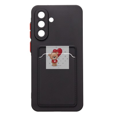 Чехол-накладка для Samsung Galaxy A36 5G (черный) - SC337 с картхолдером