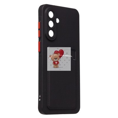 Чехол-накладка для Samsung Galaxy A36 5G (черный) - SC337 с картхолдером