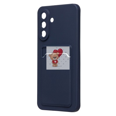 Чехол-накладка для Samsung Galaxy A36 5G (темно-синий) - SC337 с картхолдером