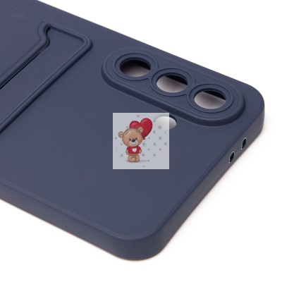 Чехол-накладка для Samsung Galaxy A36 5G (темно-синий) - SC337 с картхолдером