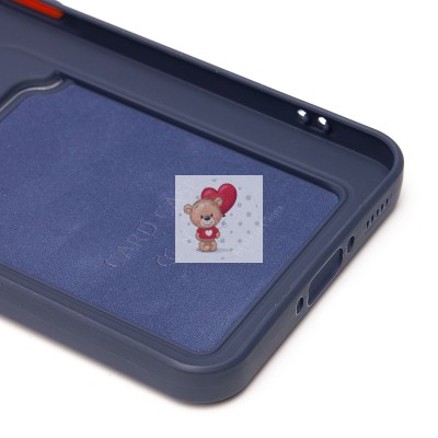 Чехол-накладка для Samsung Galaxy A36 5G (темно-синий) - SC337 с картхолдером