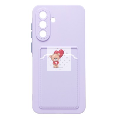 Чехол-накладка для Samsung Galaxy A36 5G (светло-фиолетовый) - SC337 с картхолдером