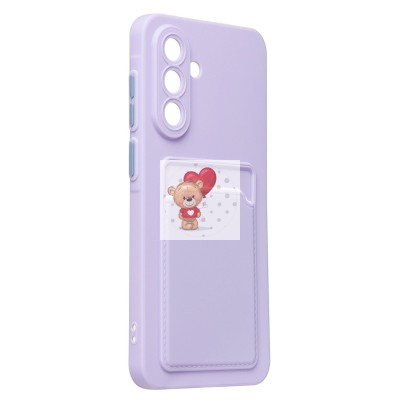 Чехол-накладка для Samsung Galaxy A36 5G (светло-фиолетовый) - SC337 с картхолдером