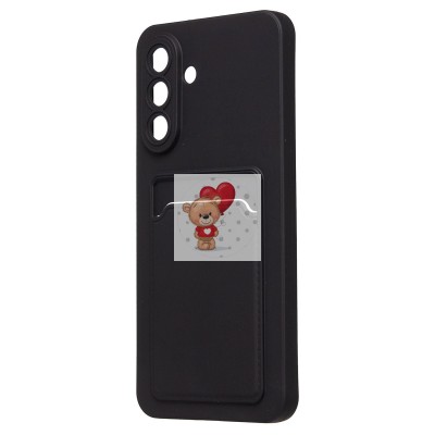 Чехол-накладка для Samsung Galaxy A56 5G (черный) - SC337 с картхолдером