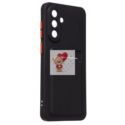 Чехол-накладка для Samsung Galaxy A56 5G (черный) - SC337 с картхолдером