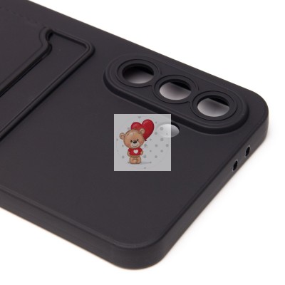 Чехол-накладка для Samsung Galaxy A56 5G (черный) - SC337 с картхолдером