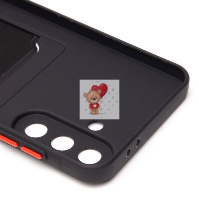 Чехол-накладка для Samsung Galaxy A56 5G (черный) - SC337 с картхолдером