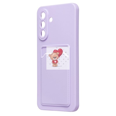 Чехол-накладка для Samsung Galaxy A56 5G (светло-фиолетовый) - SC337 с картхолдером